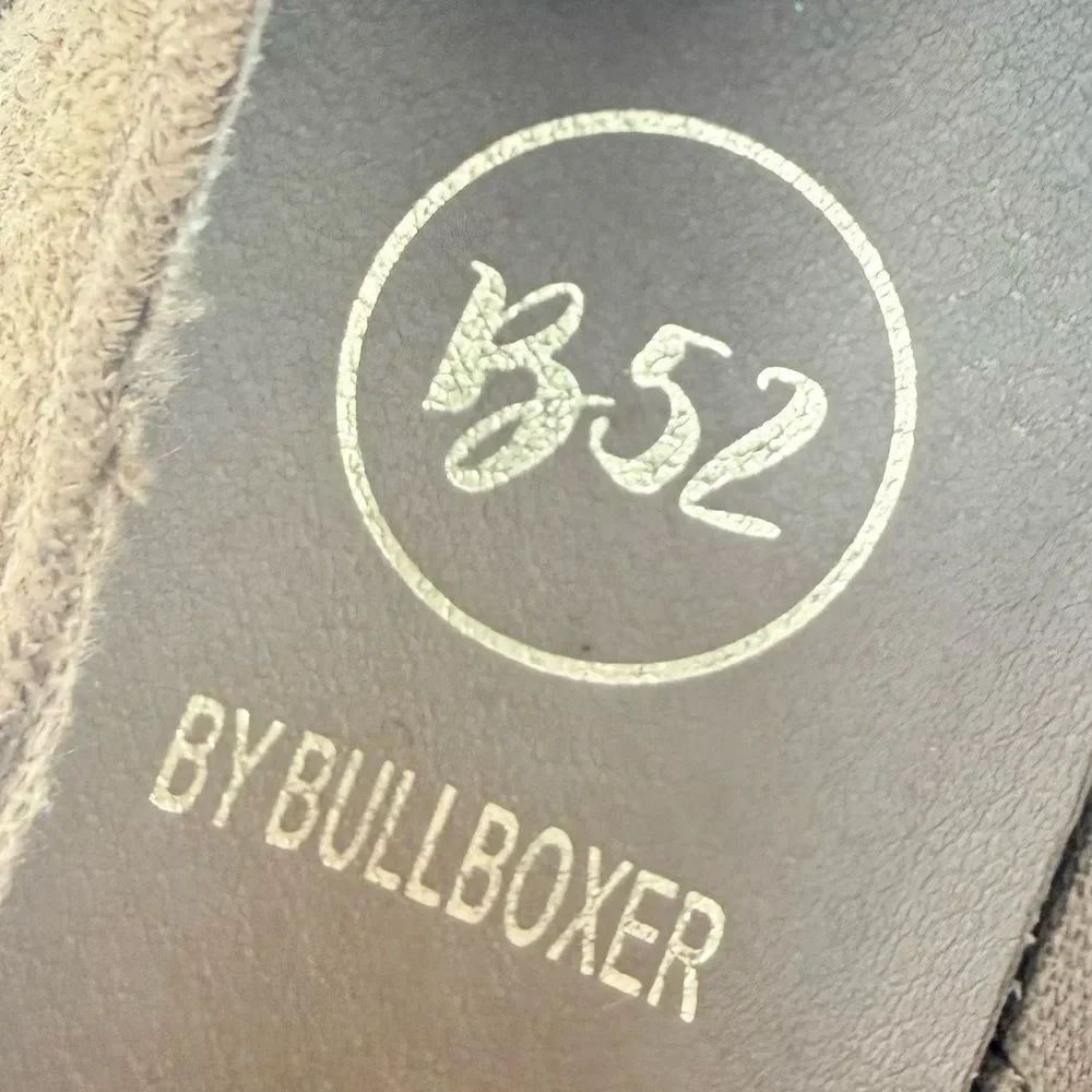 Bullboxer B-52 Brown Faux Suede Leather Slip On Oxford Loafer Shoes